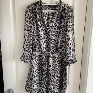 Babaton leopard silk dress